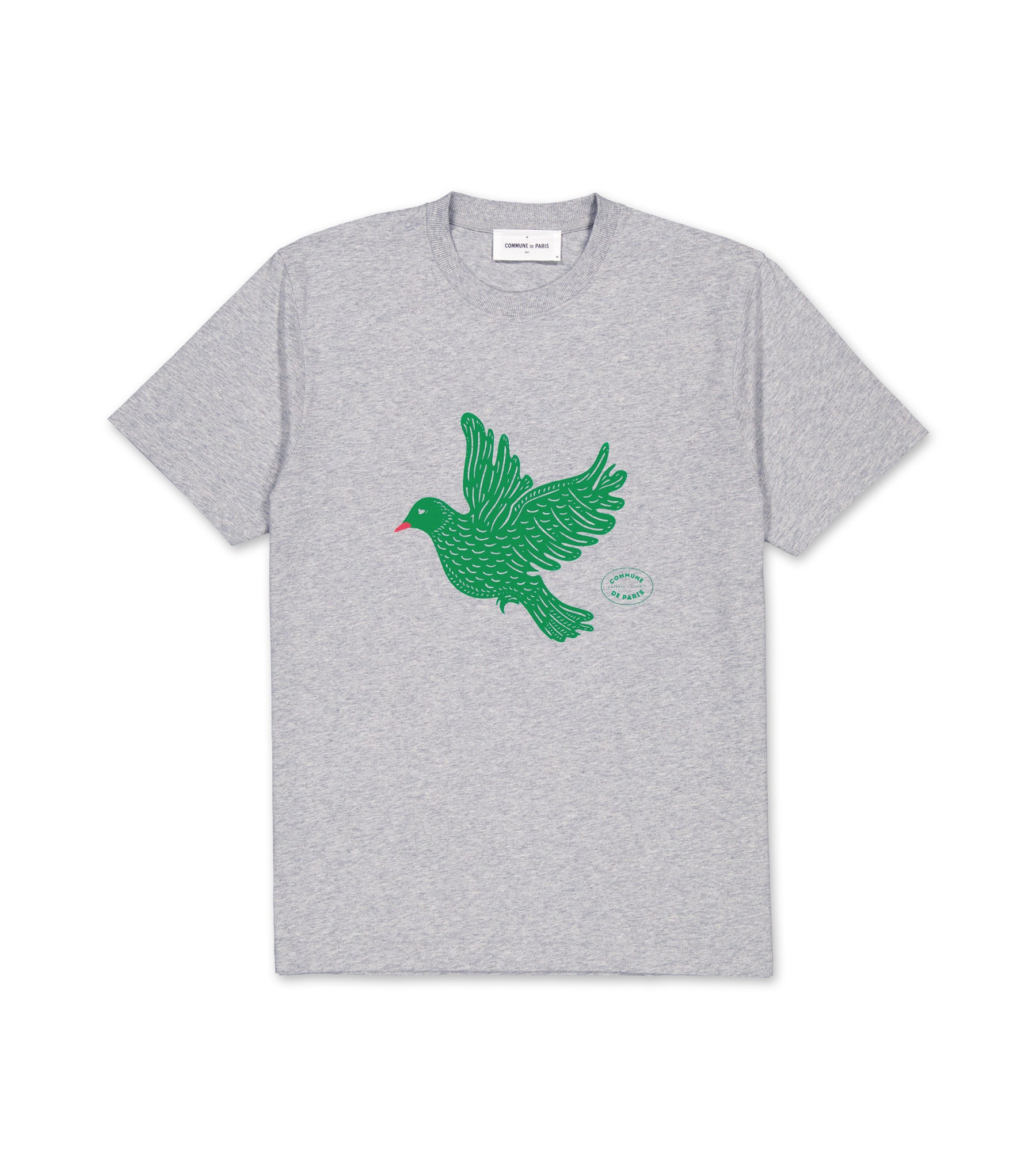 commune de paris Tee-shirt Colombe gris chiné